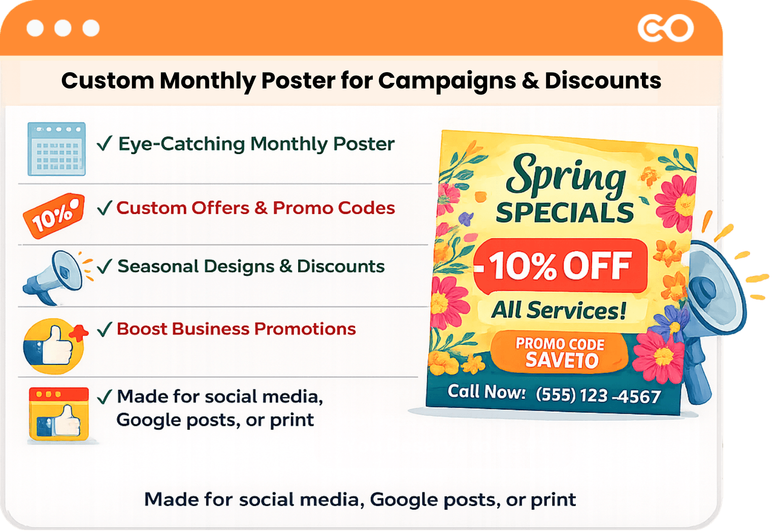 Custom monthly content creation